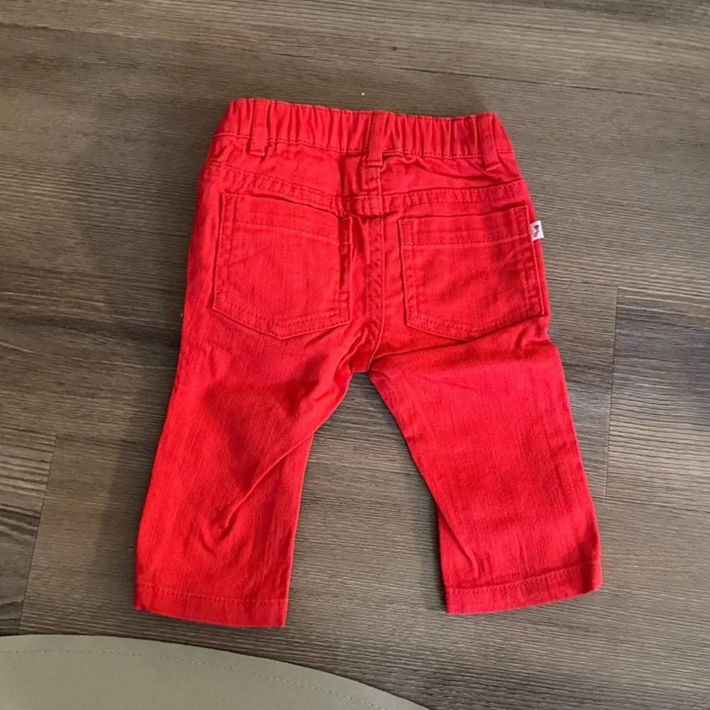 Jacadi white 6 months baby jeans